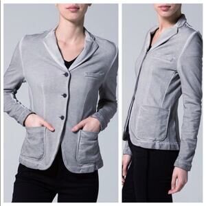 Liebeskind Gray Knit Felpa Three Button Blazer